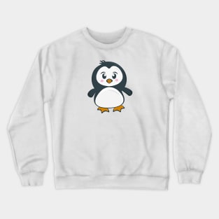 Cute Penguin Stickers Crewneck Sweatshirt